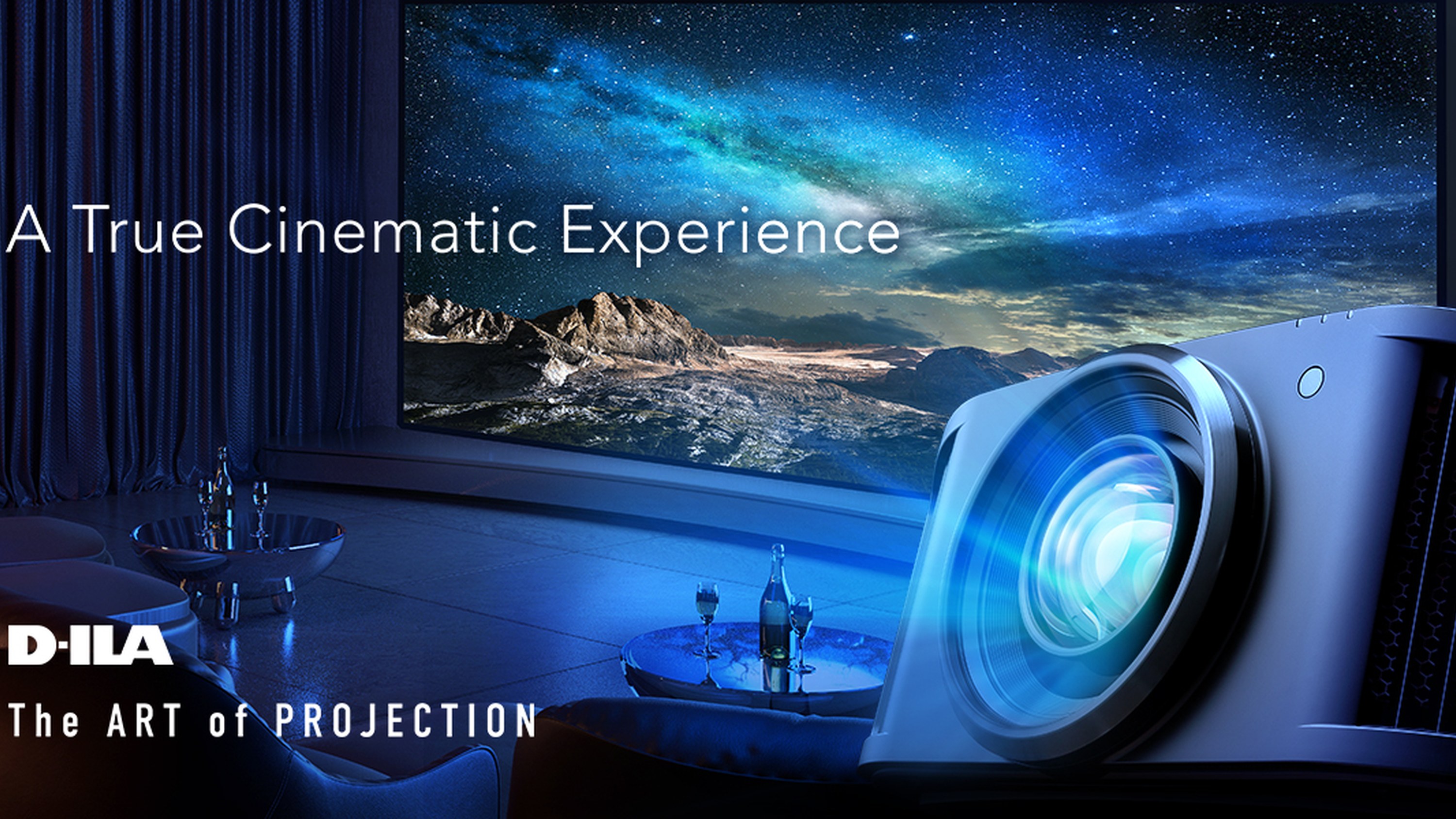 JVC D-ILA projector with a cinematic image