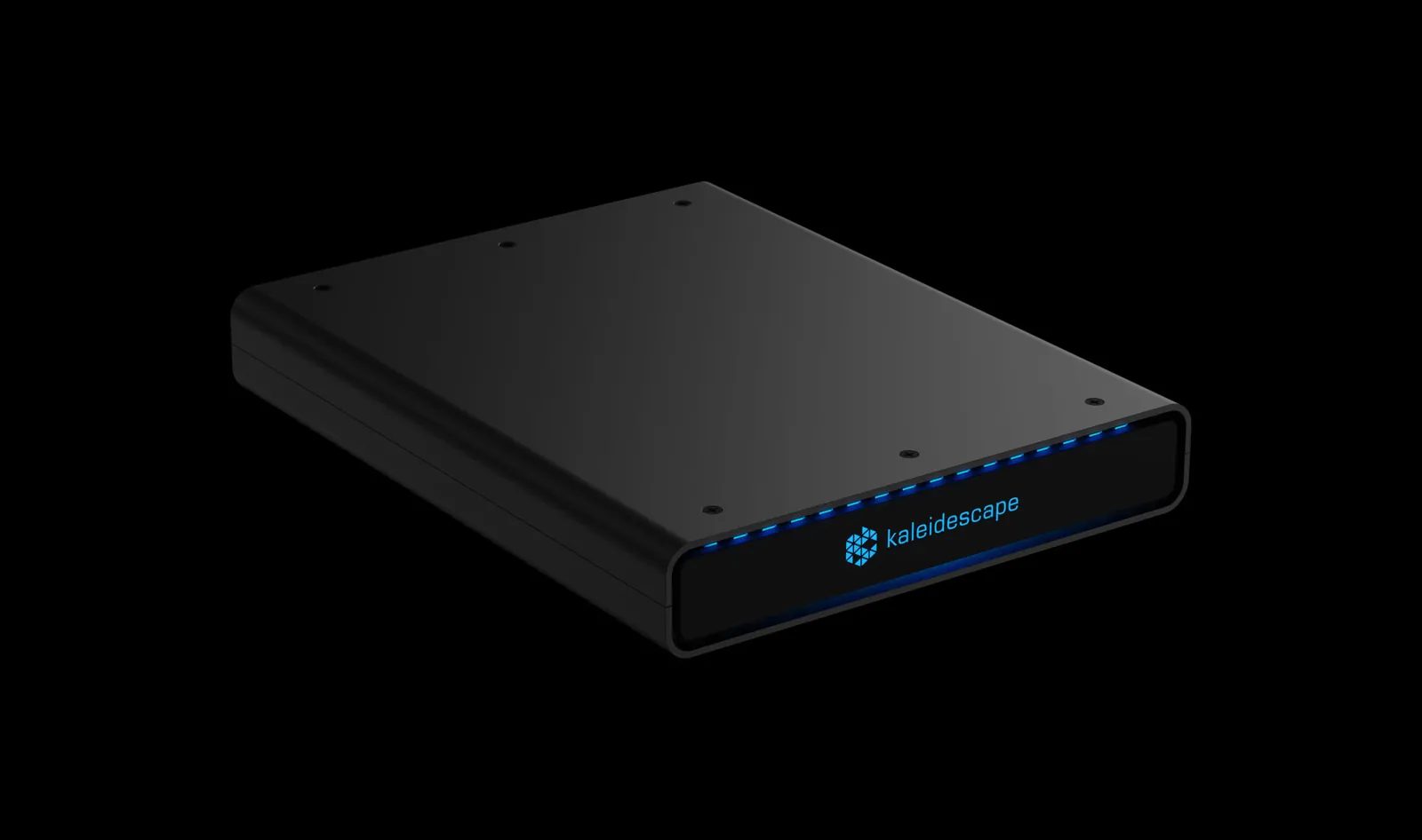 Kaleidescape Strato K movie player on a black background