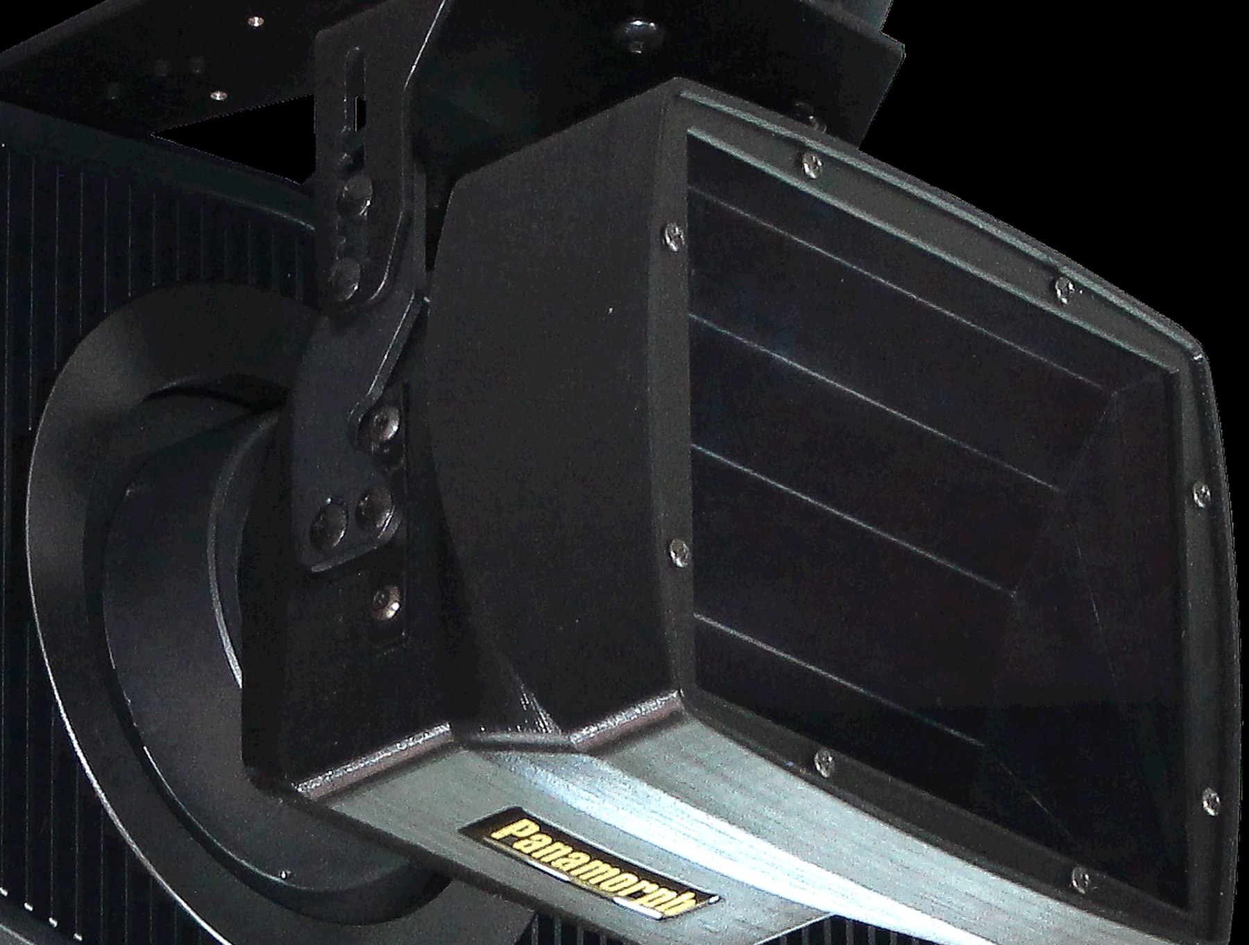 Panamorph Alpha lens mounted on a projector