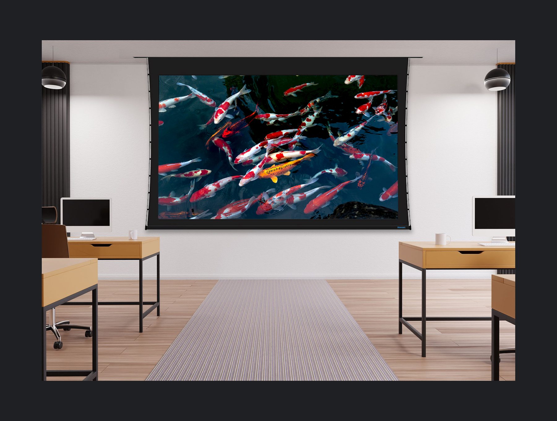 Stewart Cascade G2 above-ceiling retractable screen