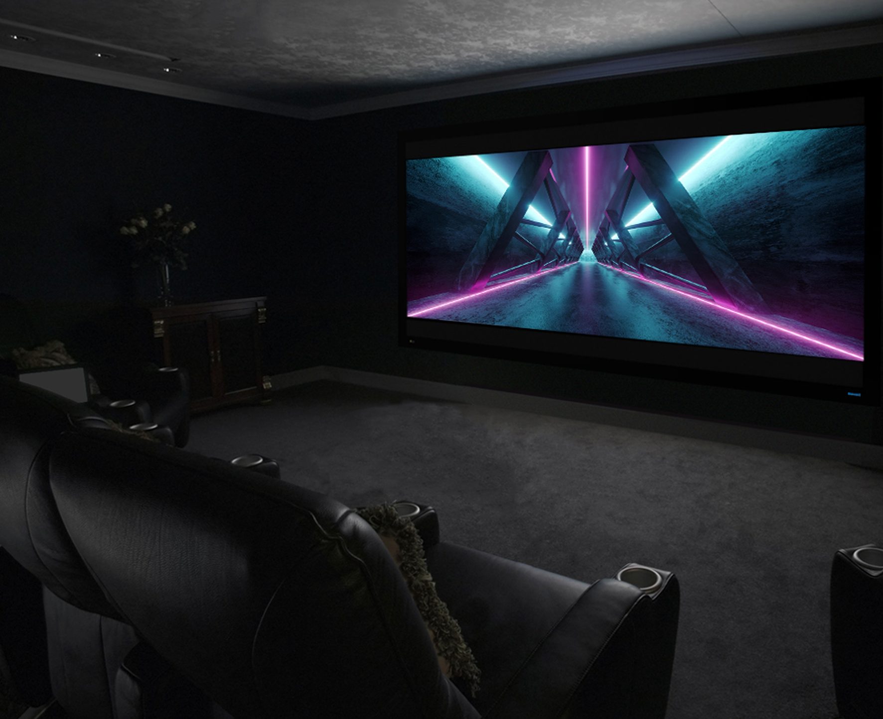 Stewart Filmscreen Director's Choice masking screen in a home cinema