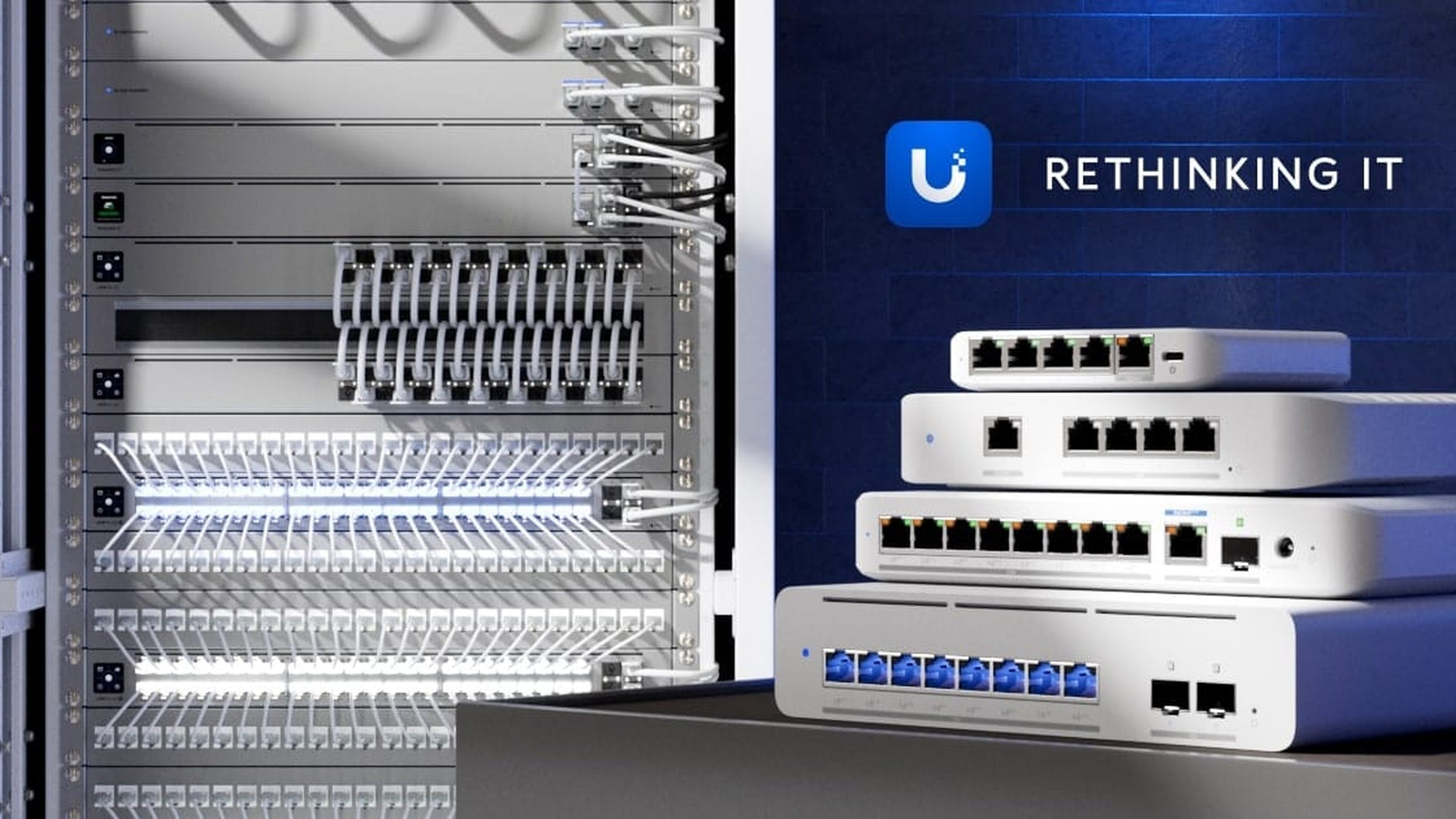UniFi rack with switch and Cloud Gateway