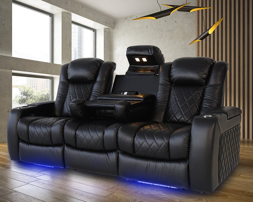 Valencia Tuscany Console Edition home theatre sofa with centre console