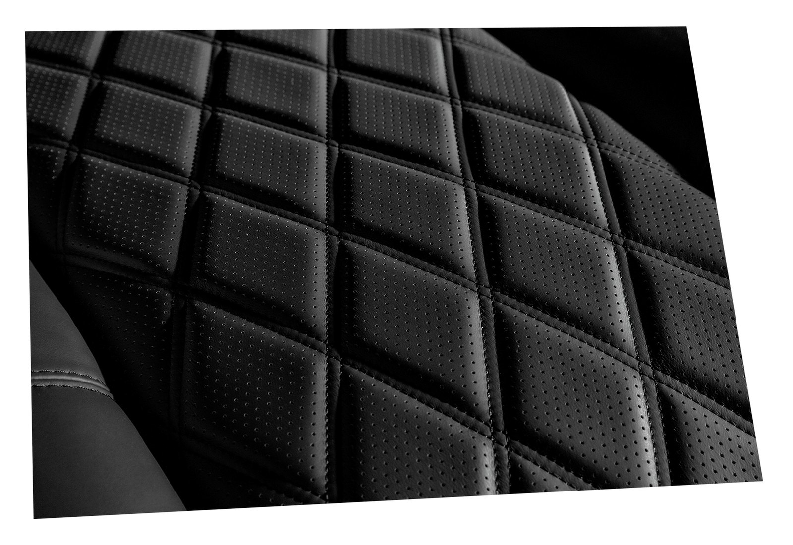 Perforated diamond stitching on Valencia Tuscany Ultimate Luxury leather