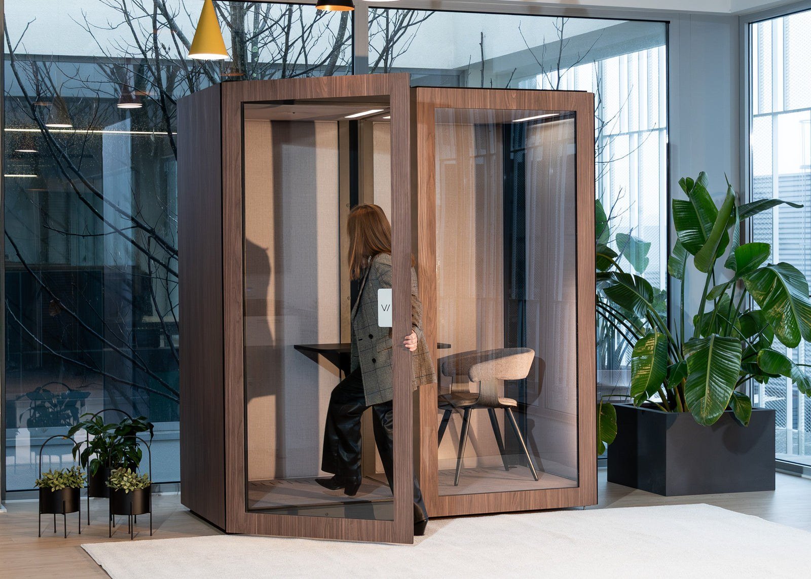 Vicoustic VicBooth office booth in an open-plan office