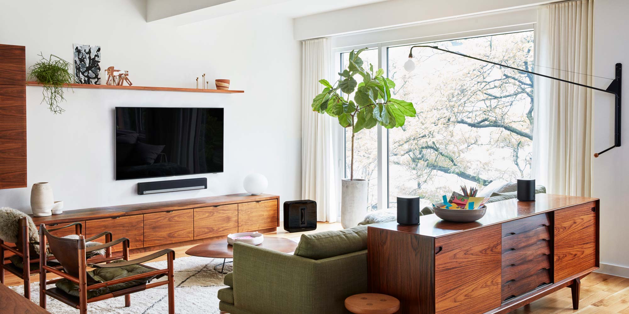 Sonos speakers delivering balanced sound in a home
