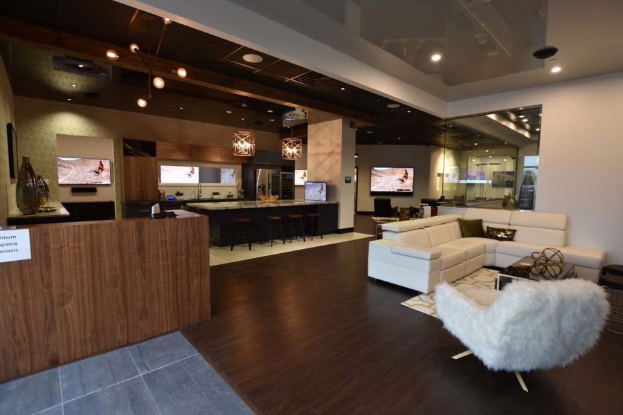 Aura Design’s Control4 Certified Showroom demonstrates brilliant lighting and audio-video displays.
